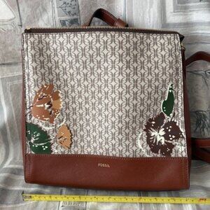 Fossil Elisa tan convertible handbag